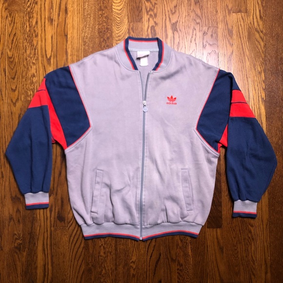 blocked warm up track jacket